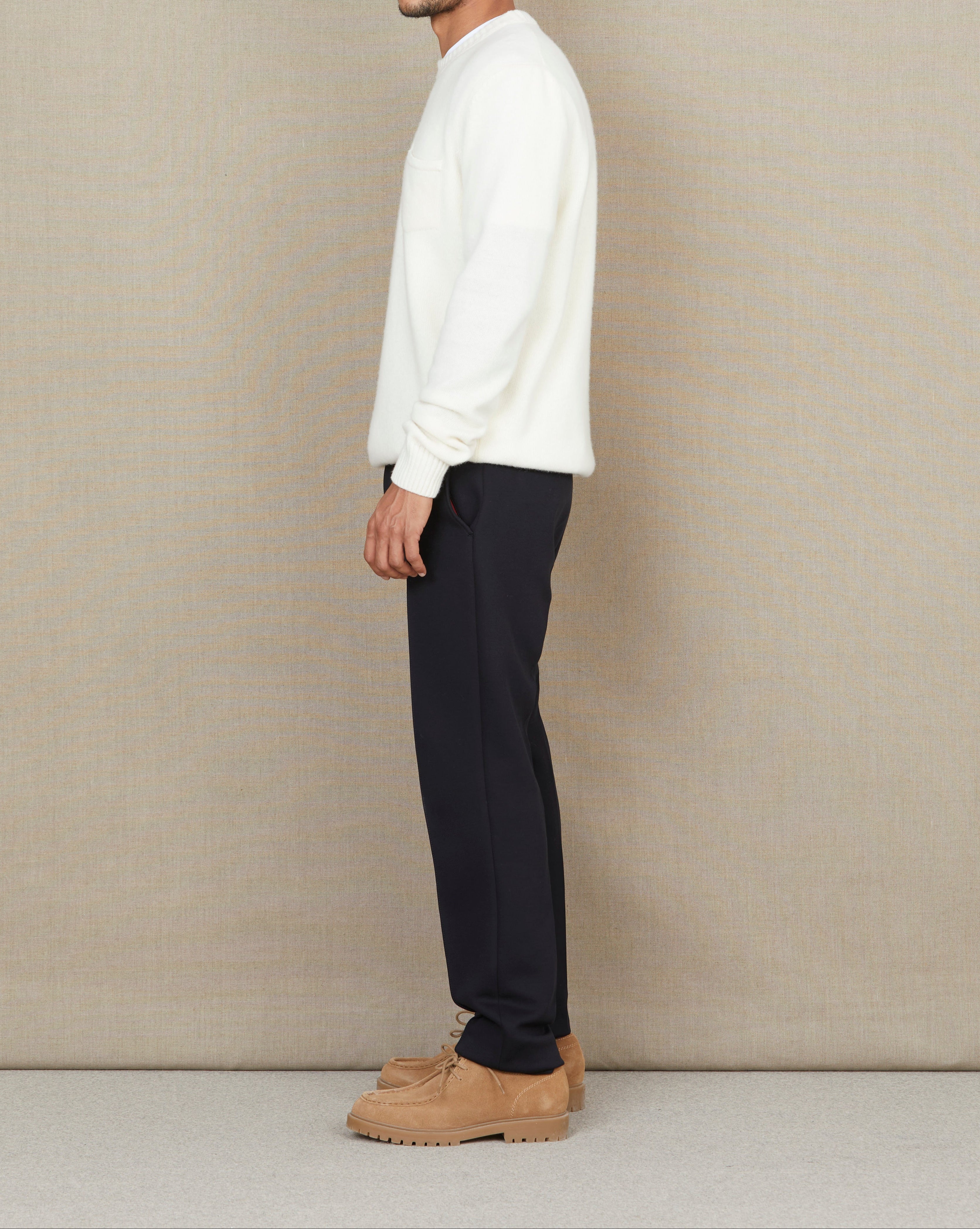 PULL POCKET WOOL ÉCRU