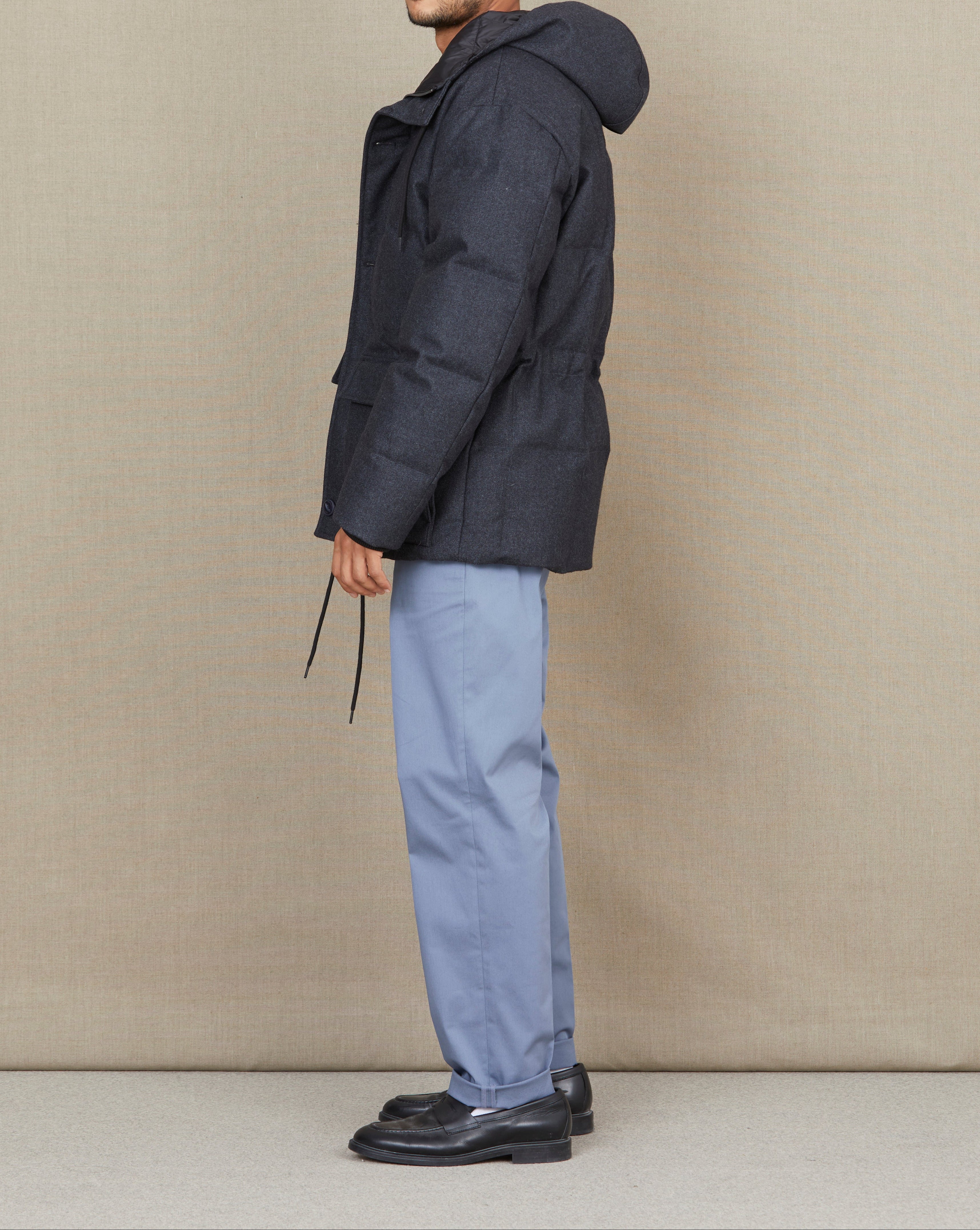 PARKA WINTER WOOL GRIS