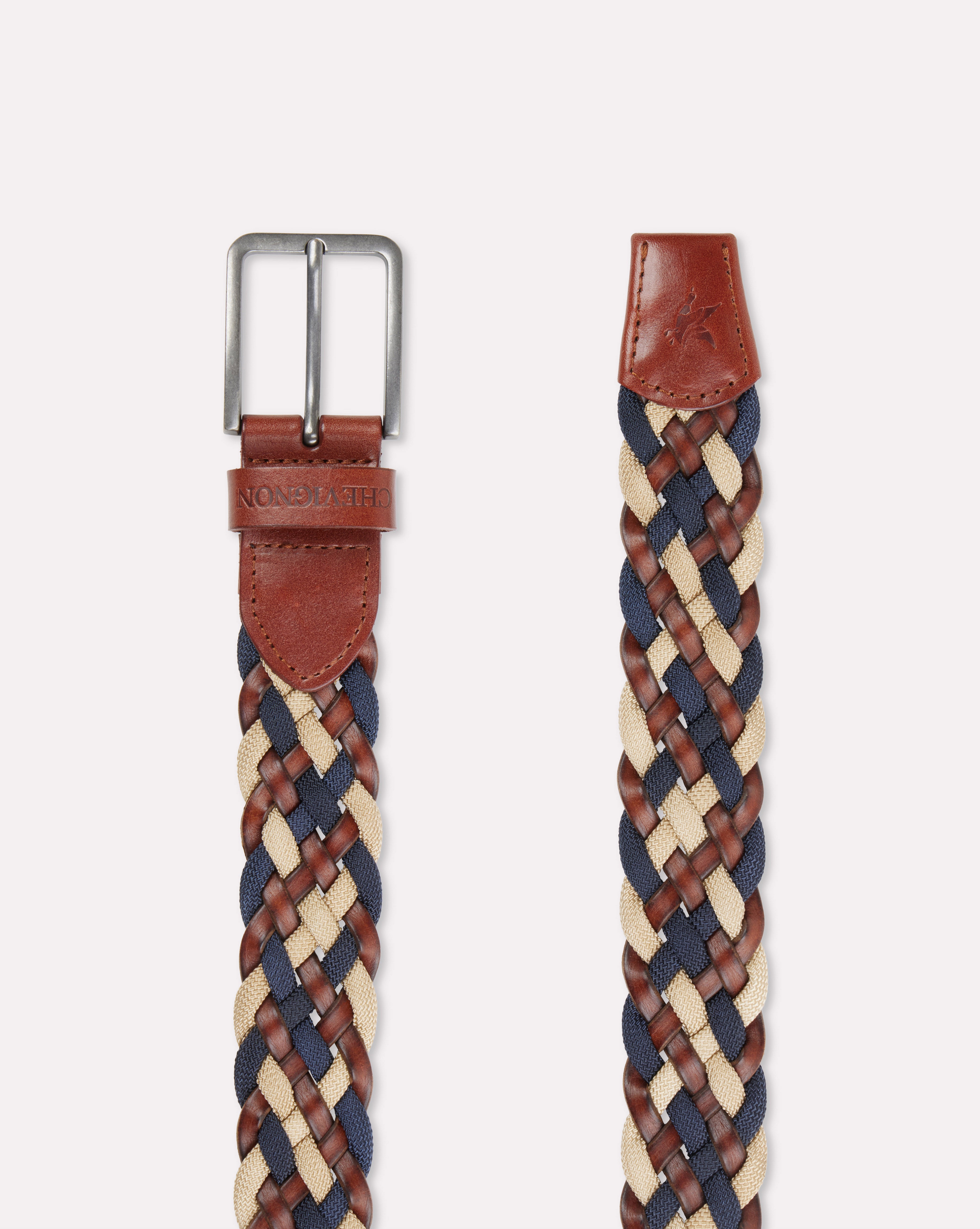 BROWN BRAID BELT