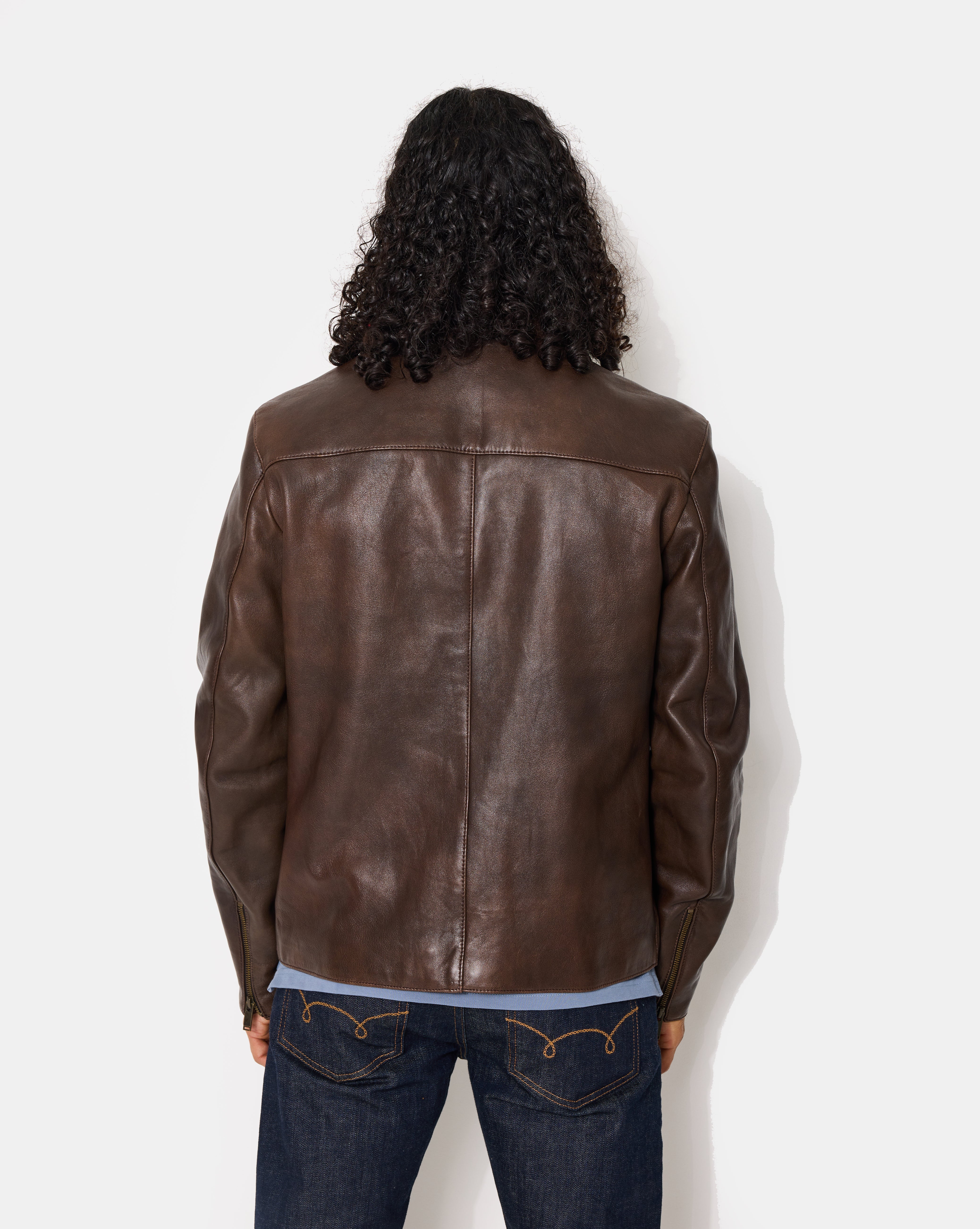 BROWN TROOPER LEATHER JACKET