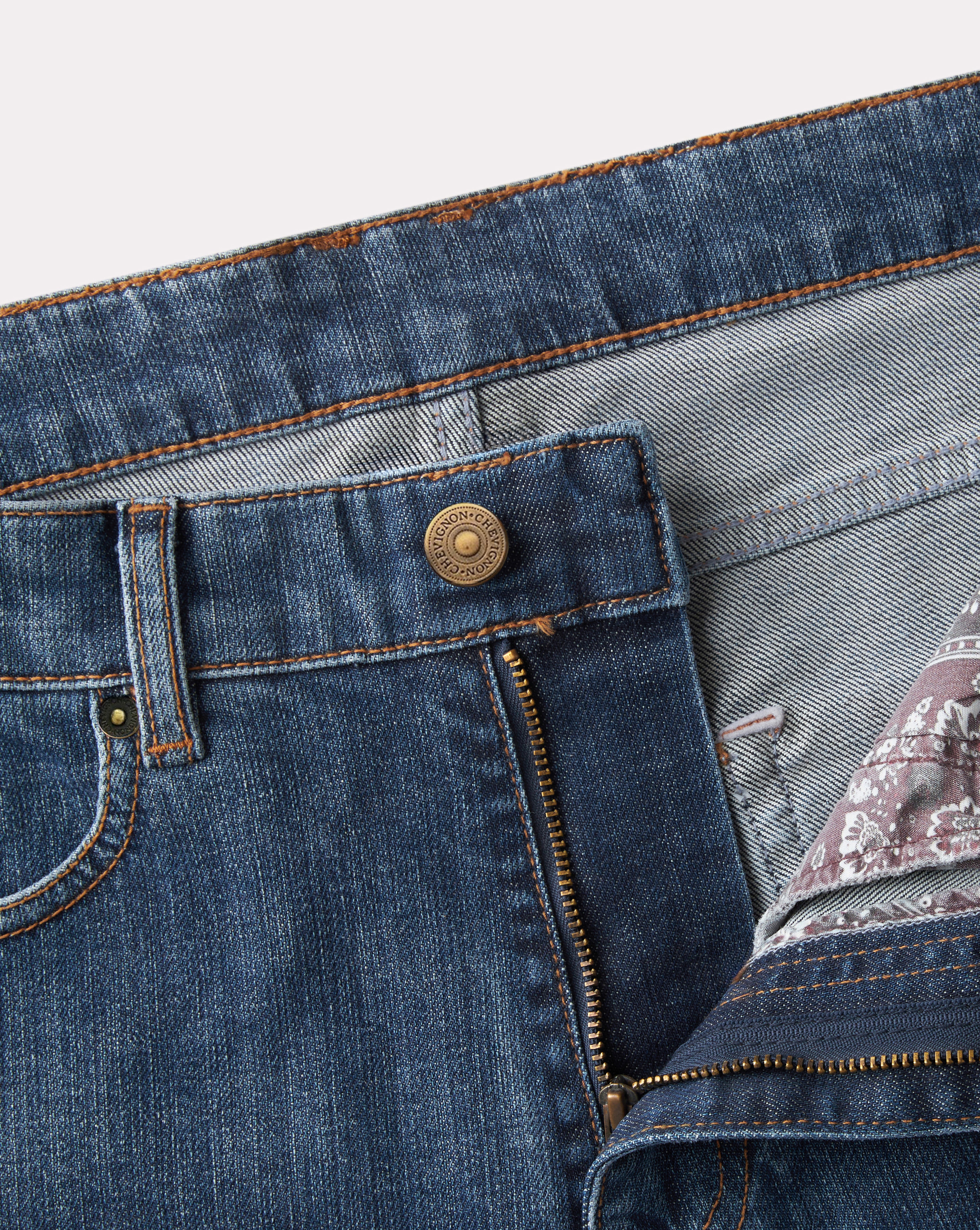 NAVY BLUE STRAIGHT DENIM JEANS