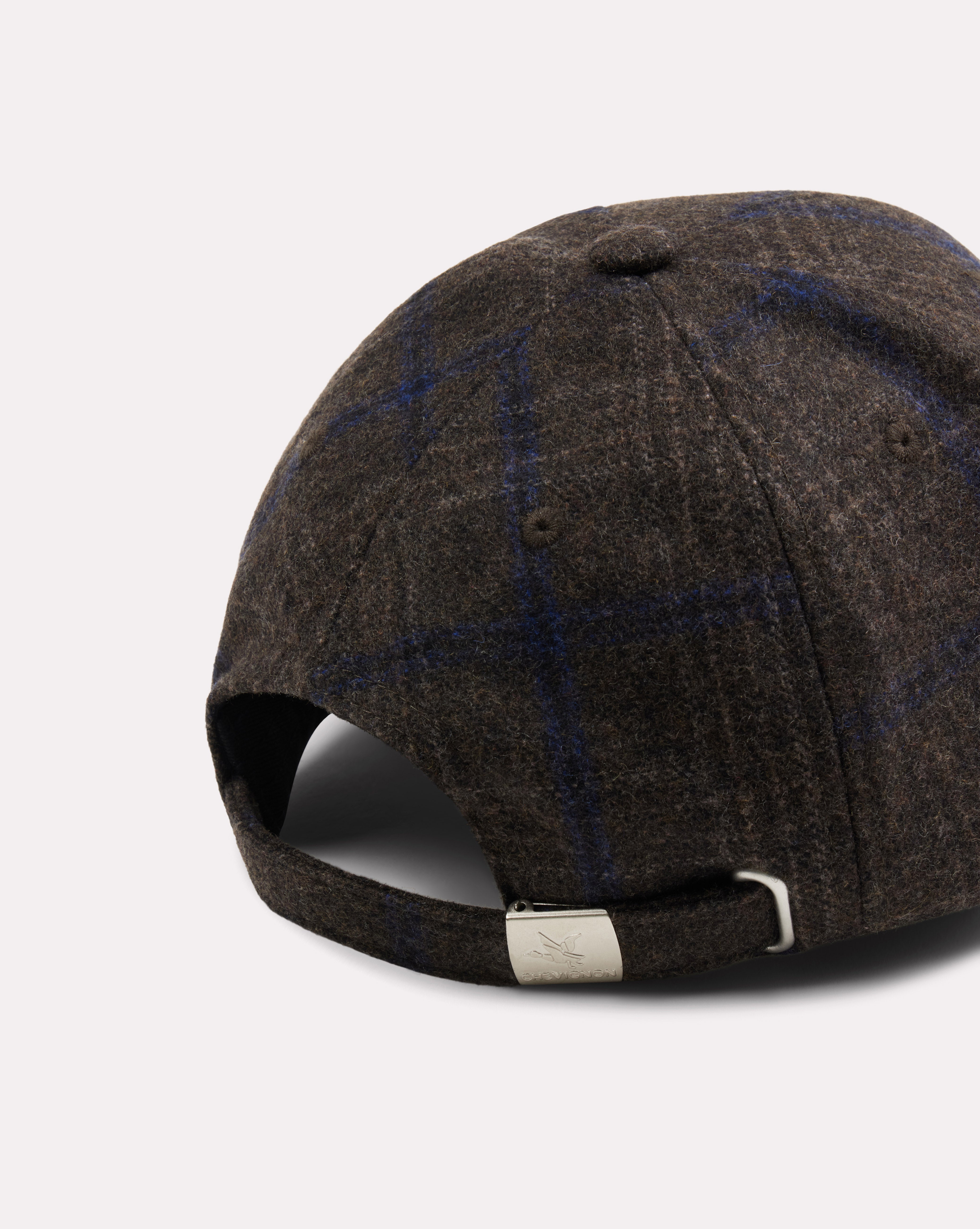 CASQUETTE CHECKS CAP MARRON