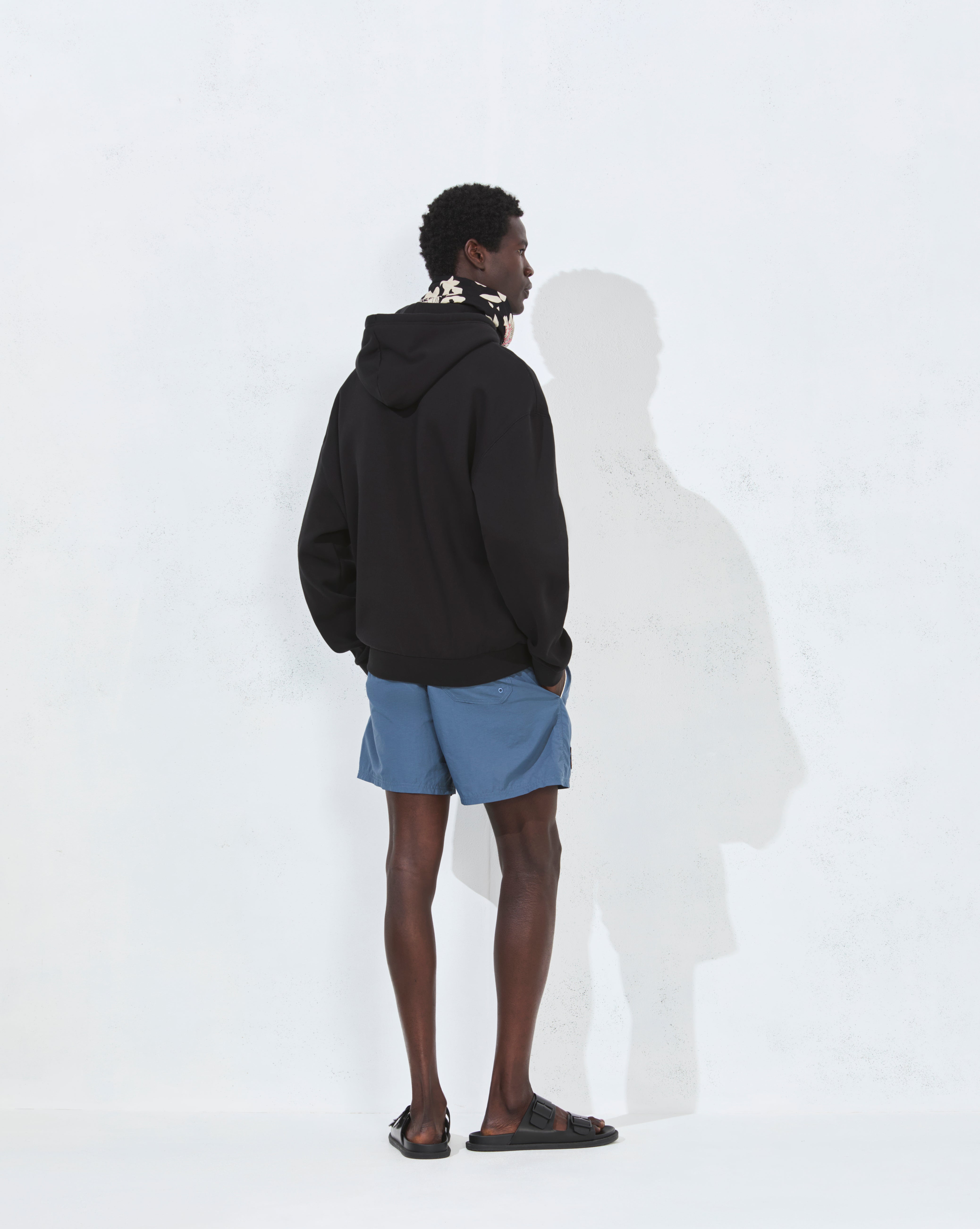 BLACK OVERSIZED CITY HOOD SWEATSHIRT