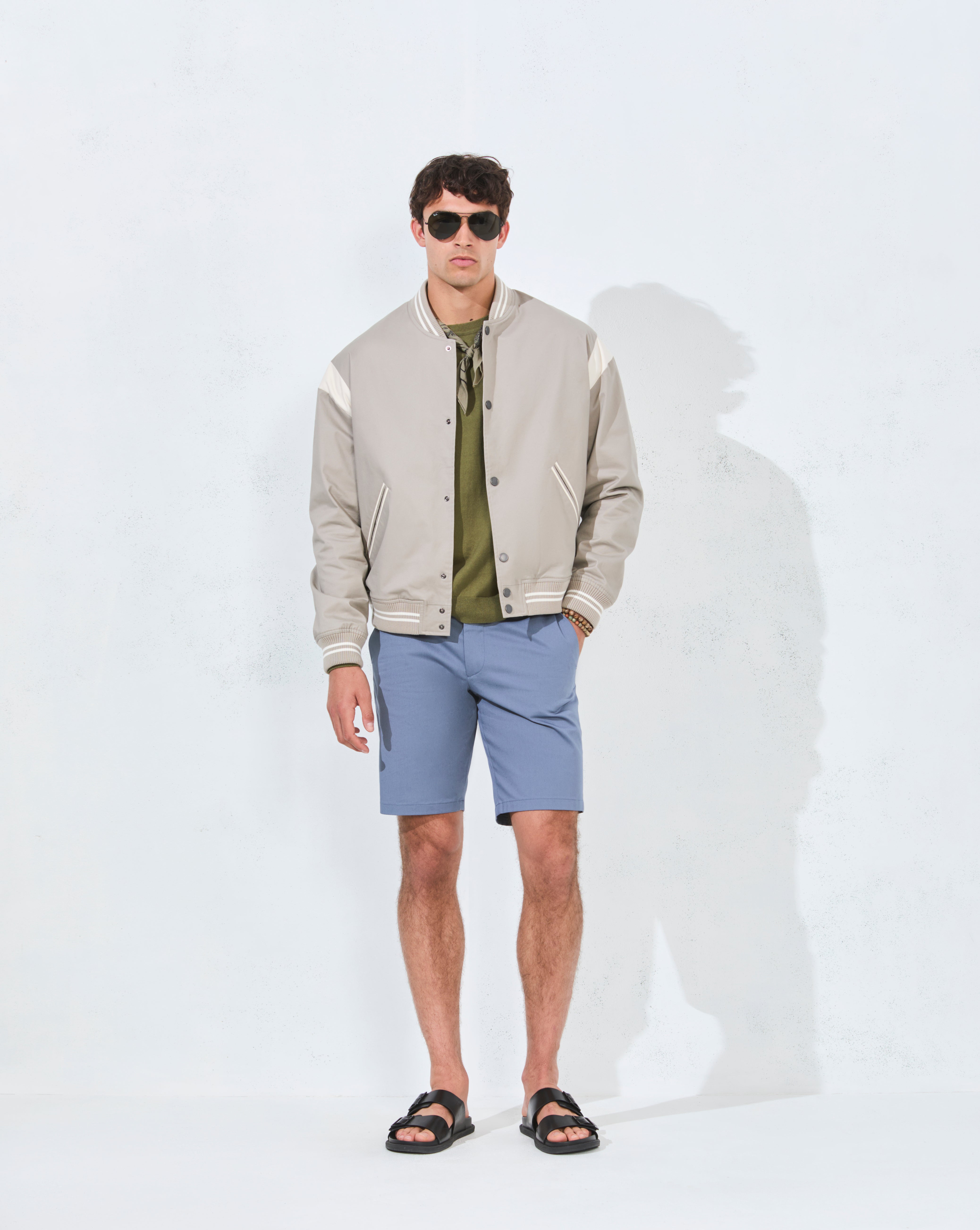 BLOUSON VARSITY GRIS