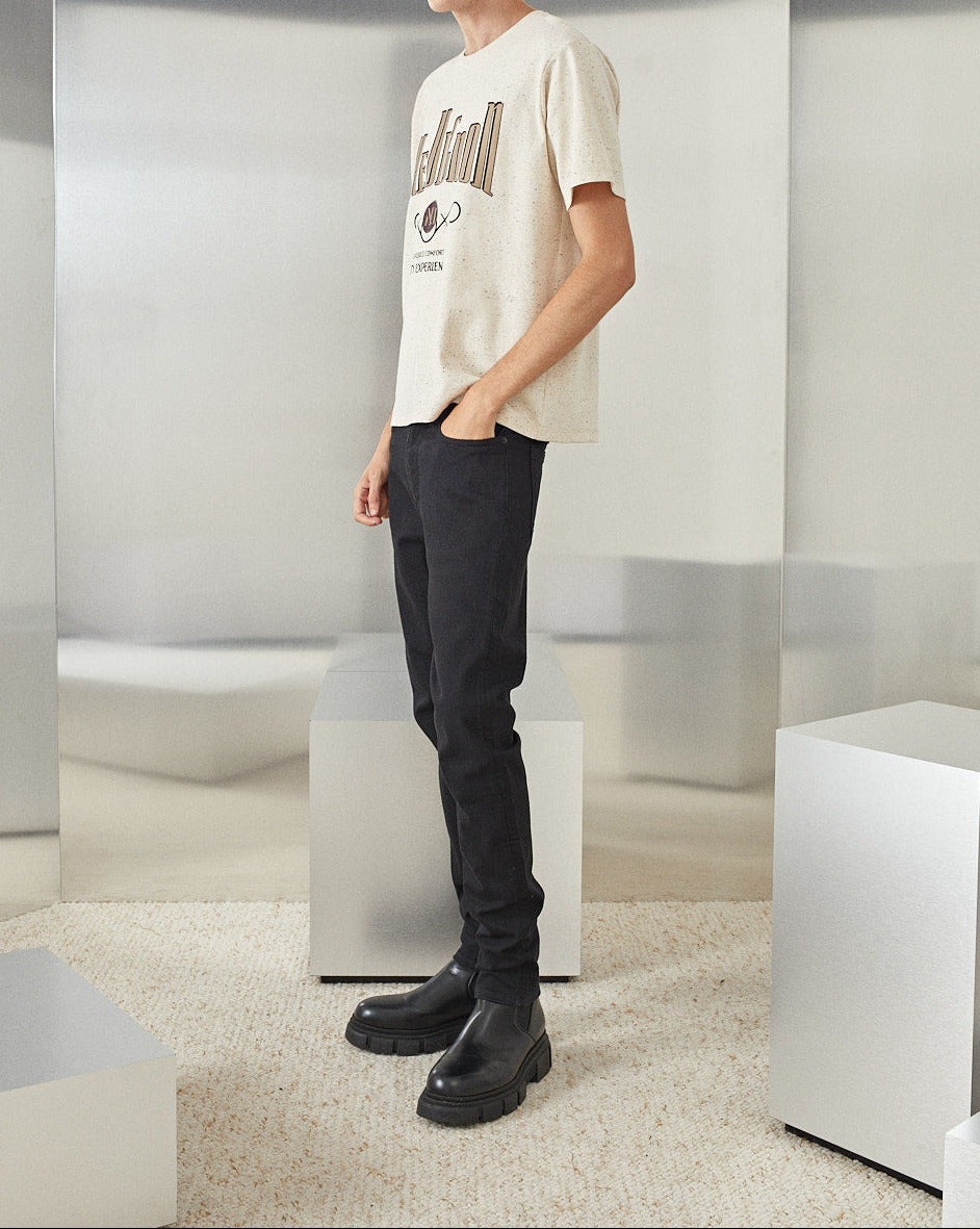 CITY TEE NEPS ECRU T-SHIRT